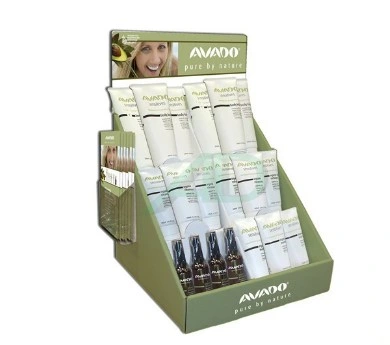 Hand Sanitizer Corrugated Double Tray 2 Steps PDQ Cardboard Counter Display Rack