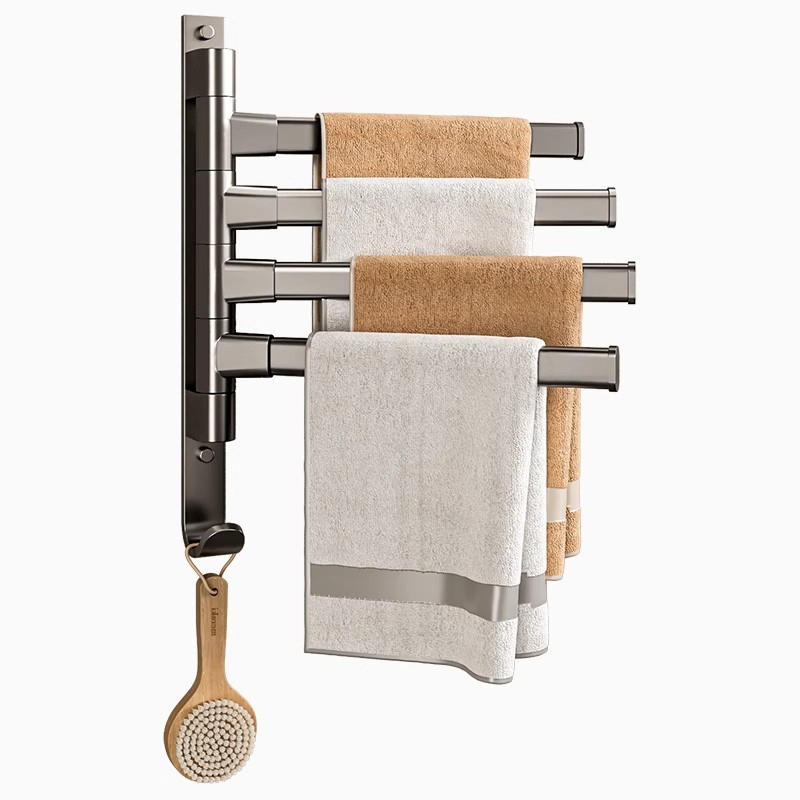 Stylish Free Rotating Towel Rack for Space-Saving Bathrooms