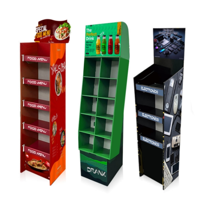 Corrugated Product Pop Shelf Custom Retail Printed Snack Candy Food Display Rack