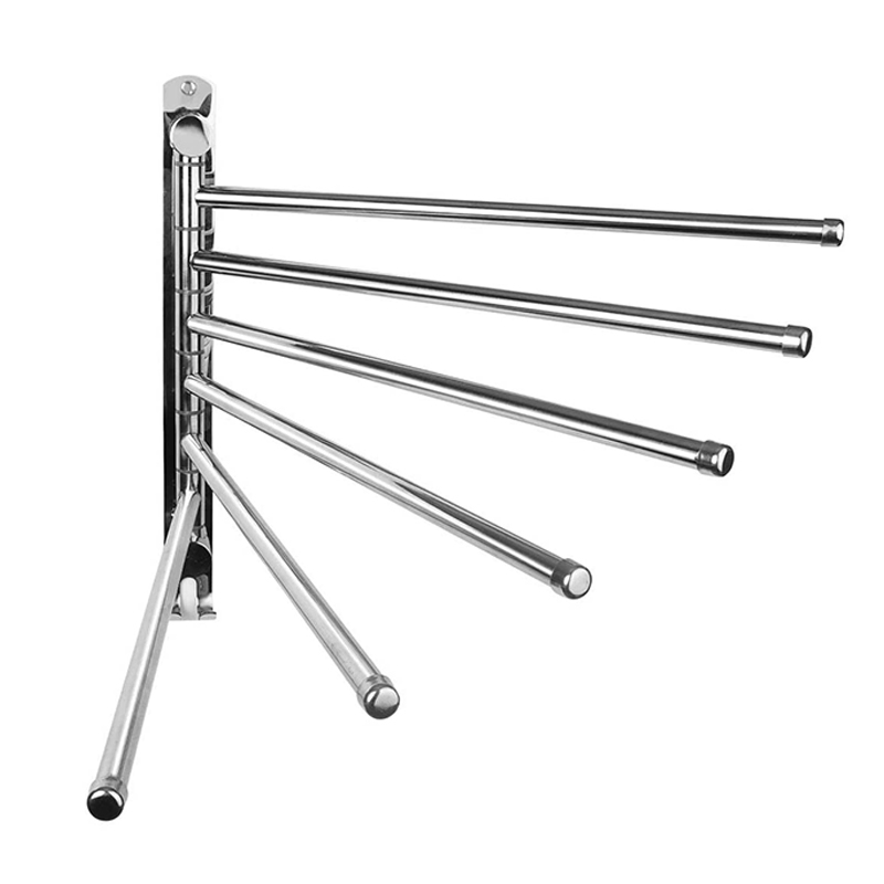 Swivel Rotating Cabinet Metal Bathroom Towel Hanger Rack