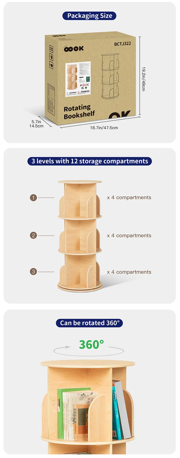 Rotating Bookshelf Display 2