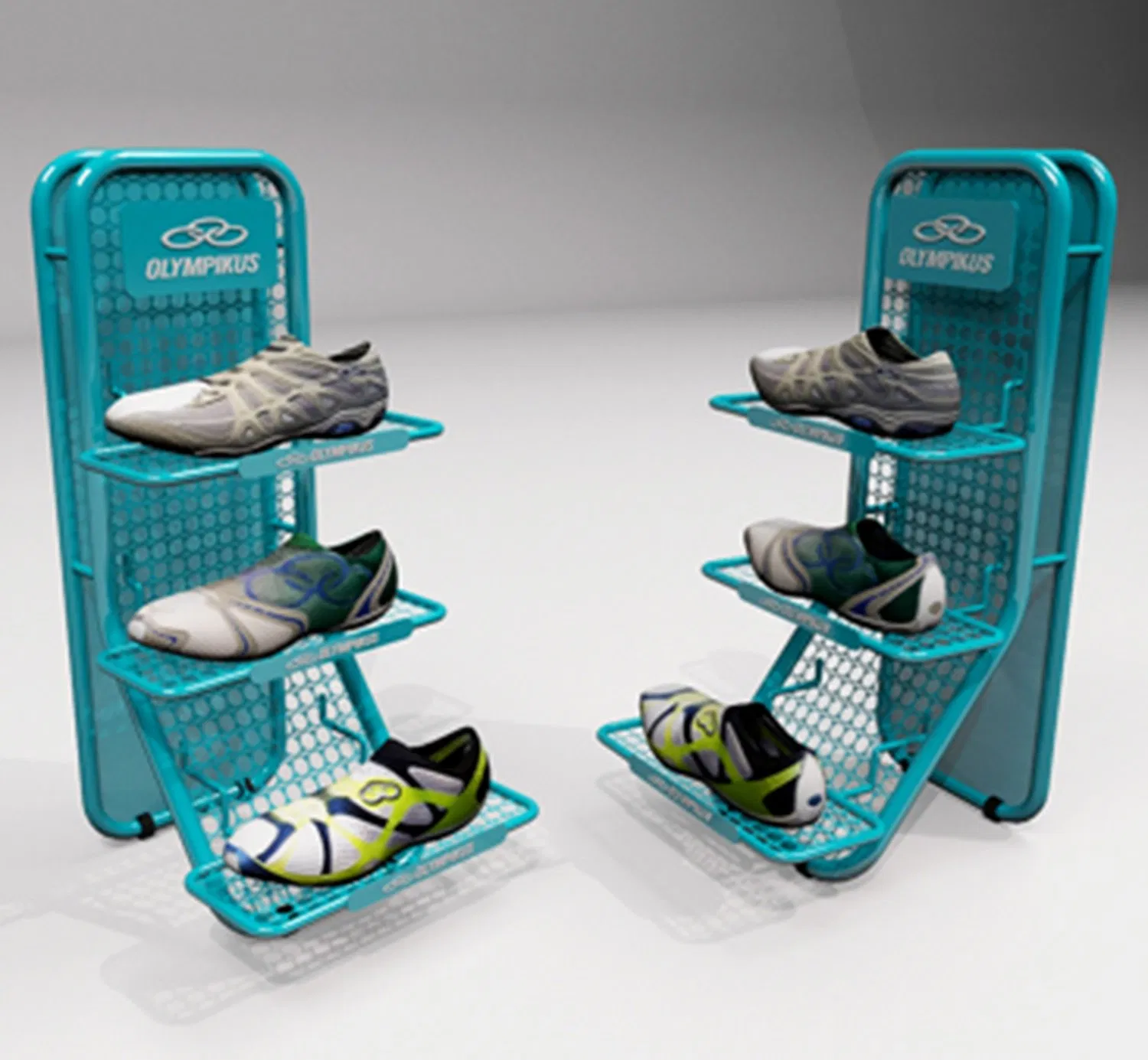 Dress Shop's Chrome Metal Free Standing Hanging Clothes Display Rack with Wheels