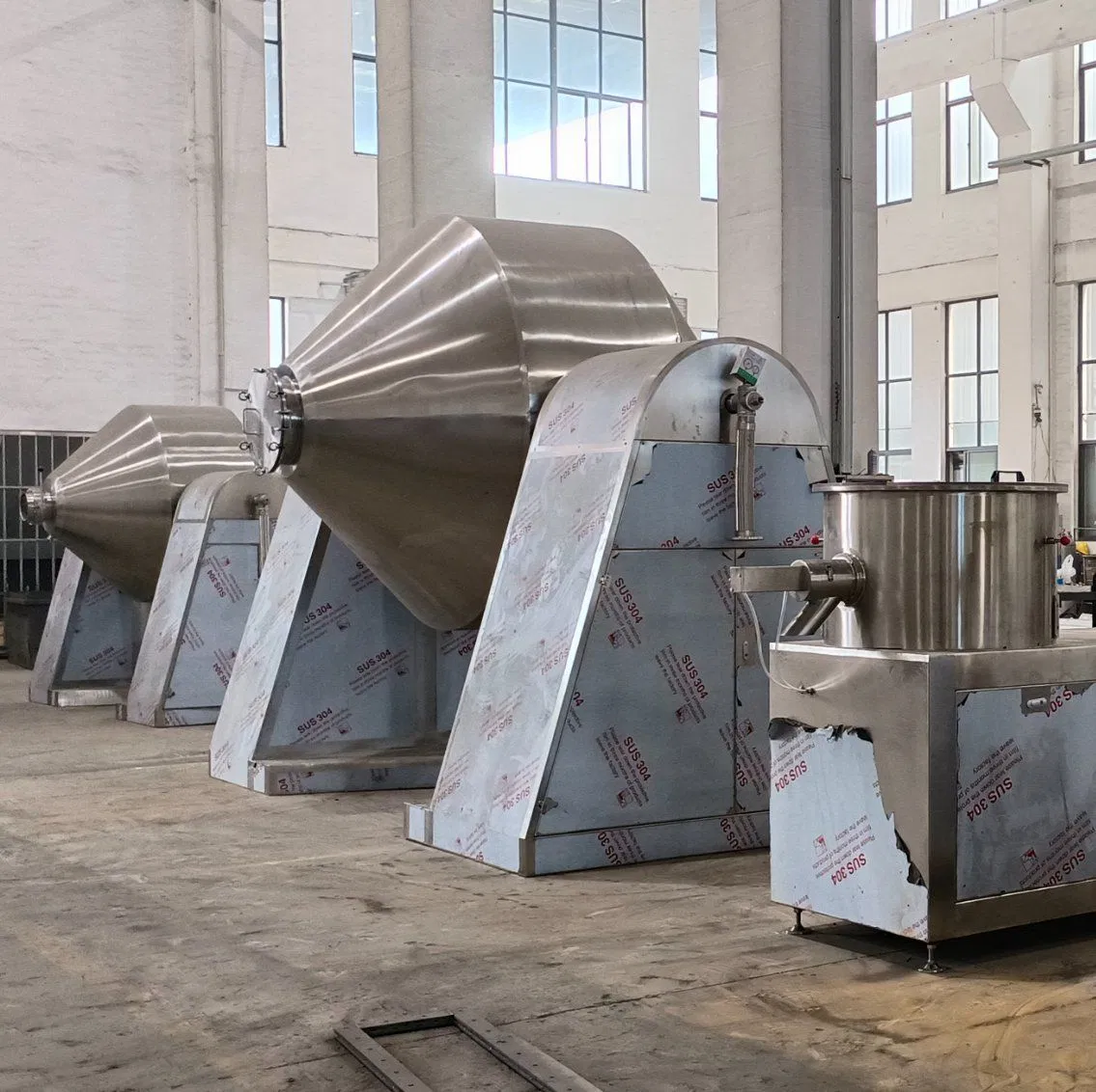 Pesticides Double Cone Dryer Rotating Vacuum Drying Machine