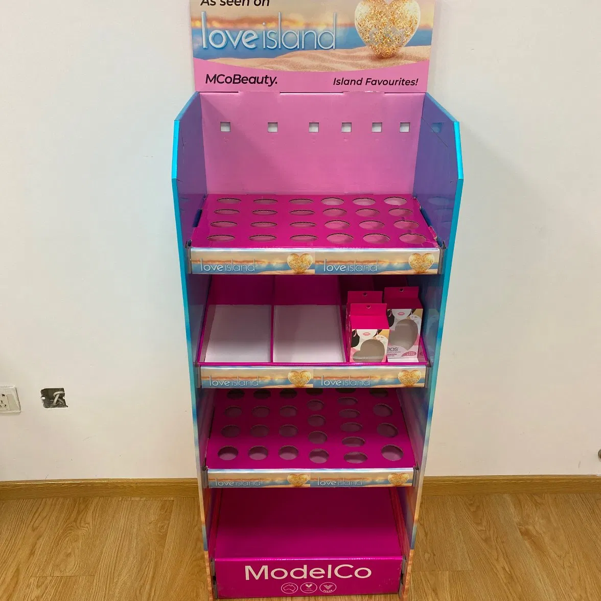 Corrugated Display Stand, 3 Tiers Paper Cardboard Candy Chewing Gum Display Racks