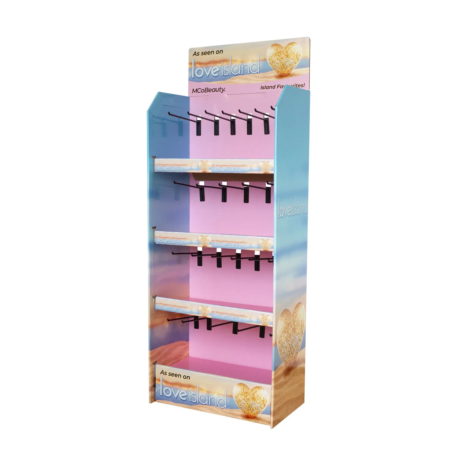 Farmer Kick Cardboard Single Wall Display Floor Stand with Trays for Promotion