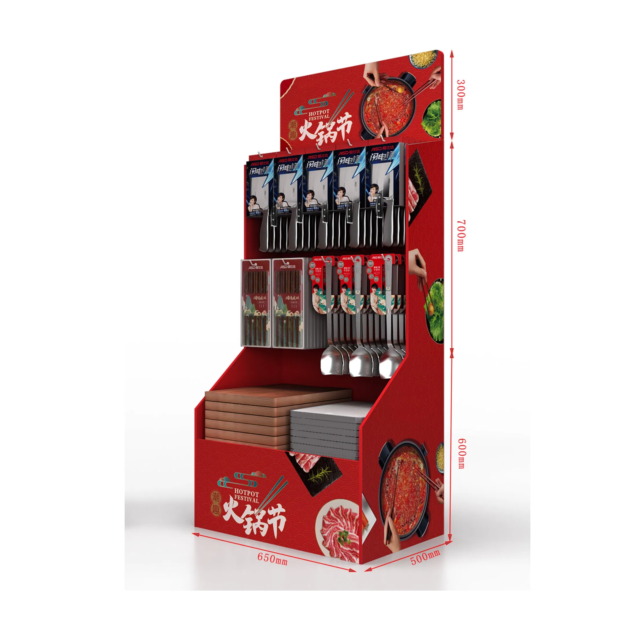 Sturdy Cardboard Display Rack for Retail and Supermarkets