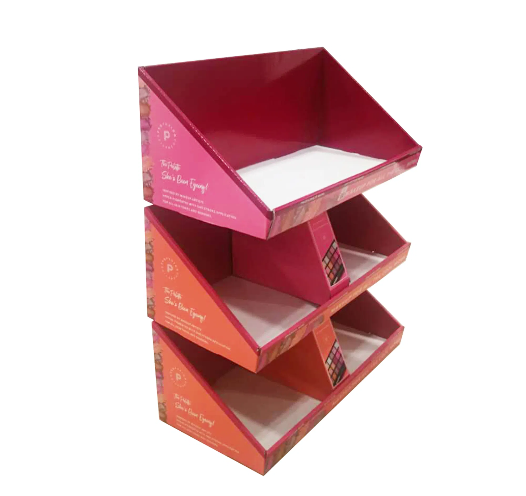 Clothes Stock Promotion Cardboard Paper Hanging Display Rack with Hooks