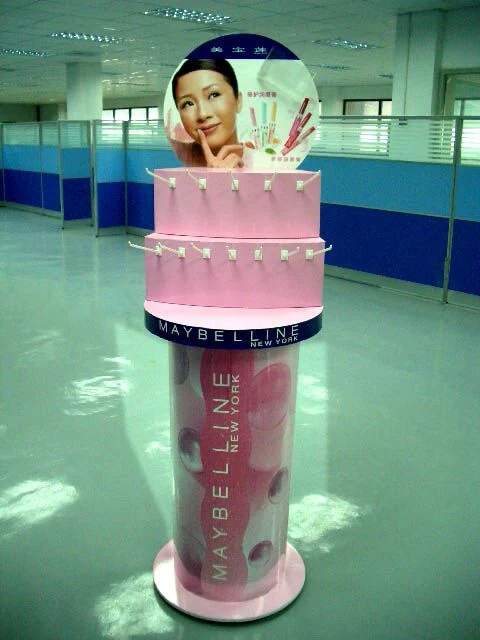 Handbag Recycled Carton Standing Display with Hooks Cardboard Hook Display Rack