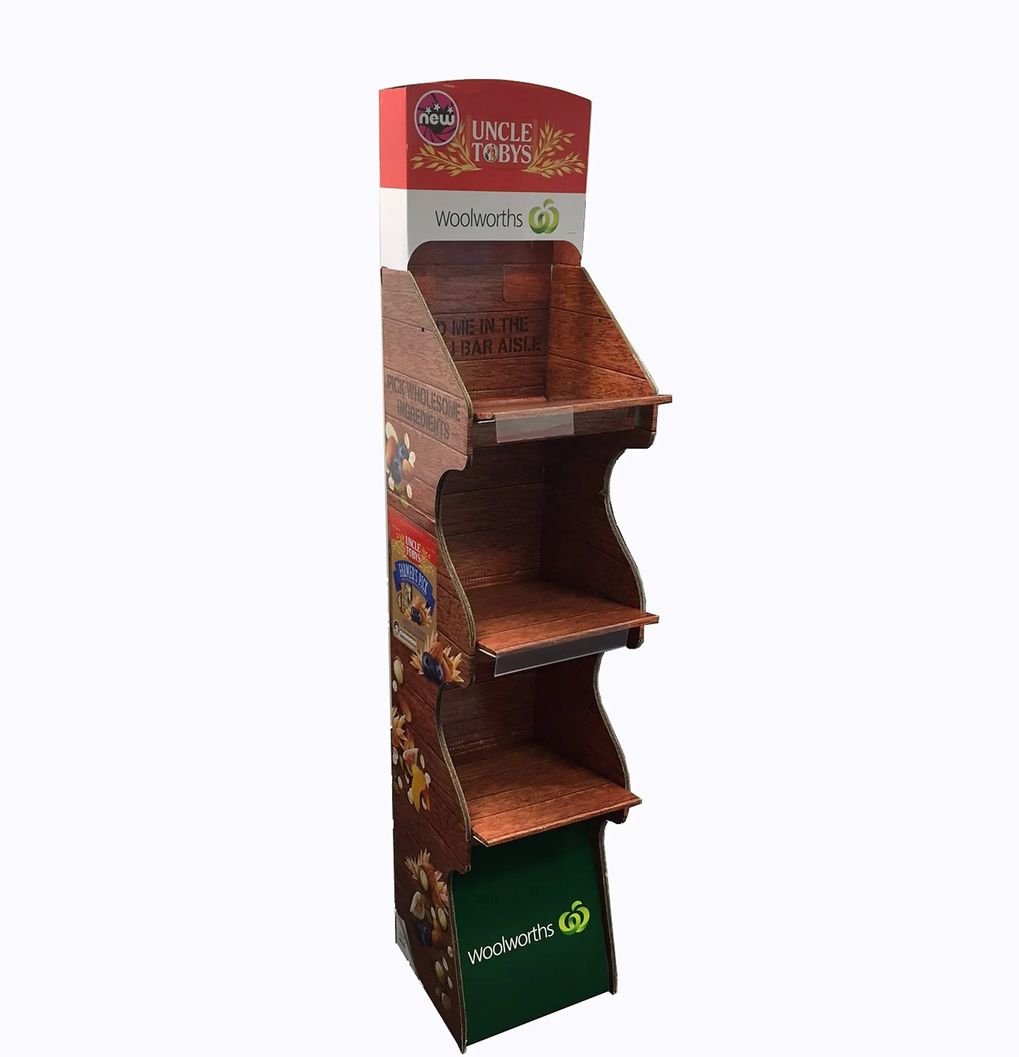 Custom Printed Cardboard Paper Pop Display Stand for Chips Pegboard Tower