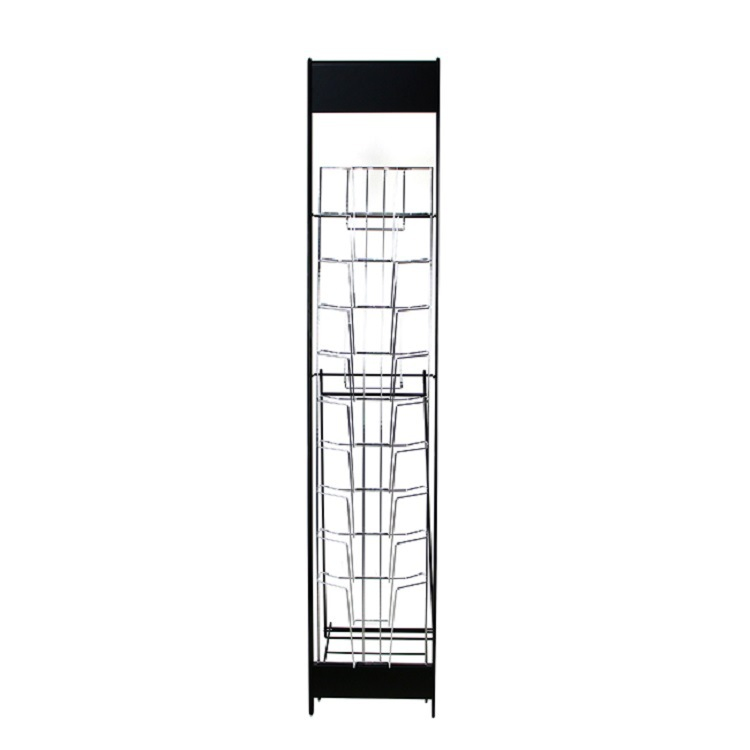 Wire News Paper Display Rack Magazine Display Fixtures Clothing Storage Rack