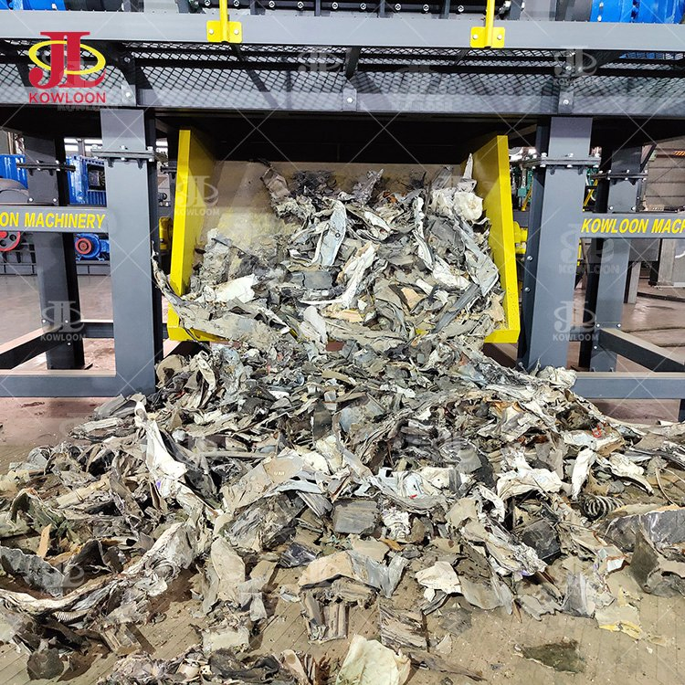 PP PE PVC Scrap Metal Shredding Medical Waste Wood Car Crusher Double Shaft Waste Shredder