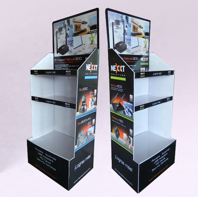Custom Retail Pop up Display Cardboard Promotional POS Display Routers Cardboard Shelf Display Stand Rack