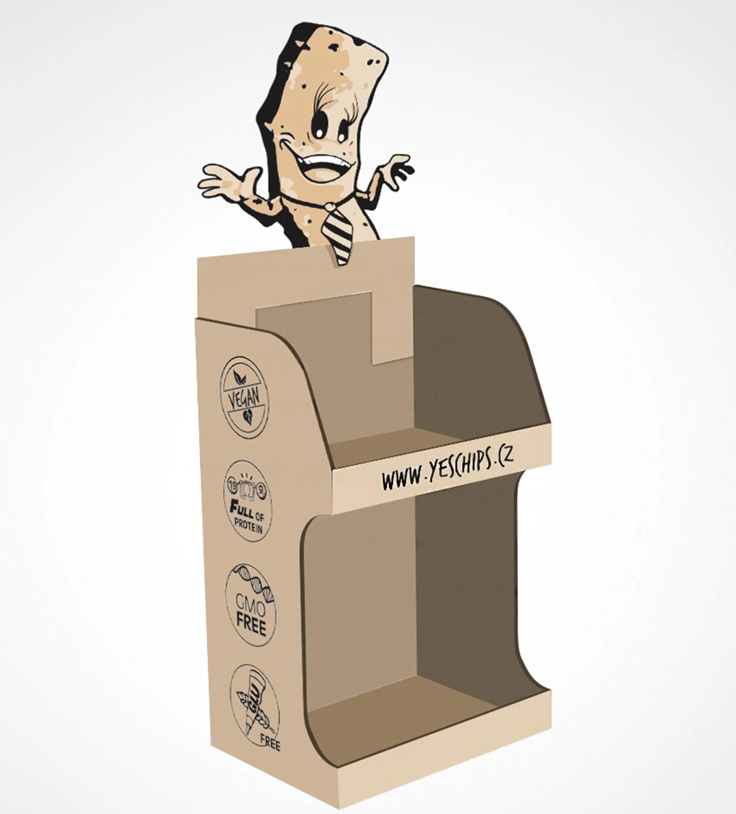 Paper Cardboard Display Counter Top Display Rack