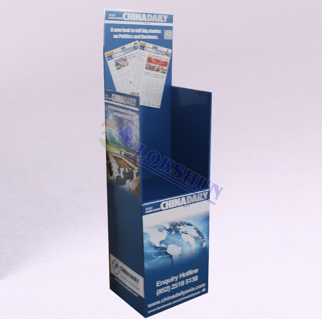 Custom Retail Free-Standing-Book-Stand Promotion Cardboard Book Display Stand Corrugated Book Display Rack for Bookstore