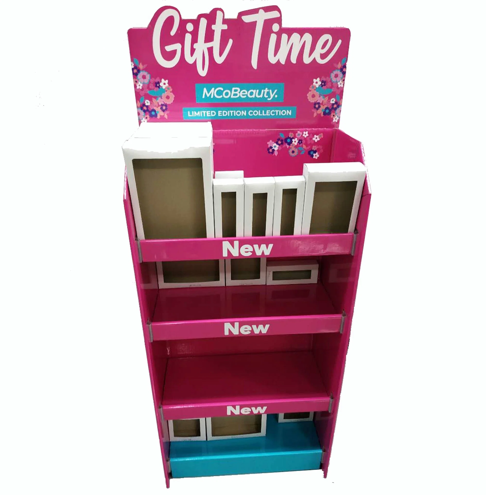 Mother's Day Festival Gift Display Stand Facial Mask Cabinet Display Rack for Branding Cosmetics