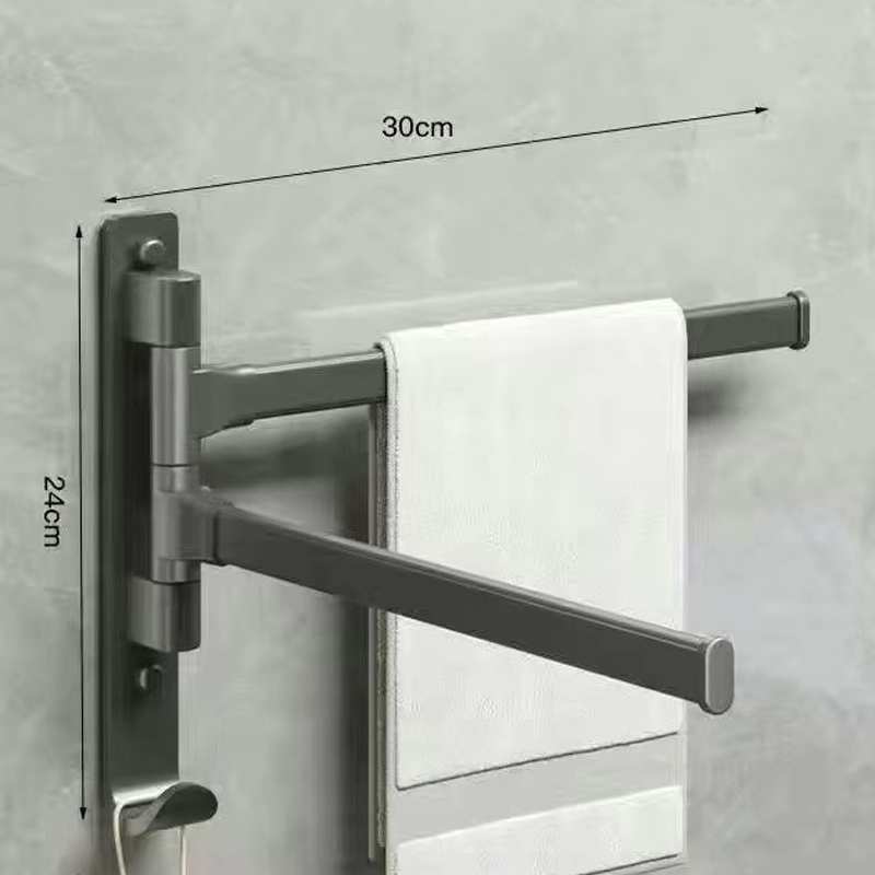 Bathroom Aluminium Rotating Towel Rack