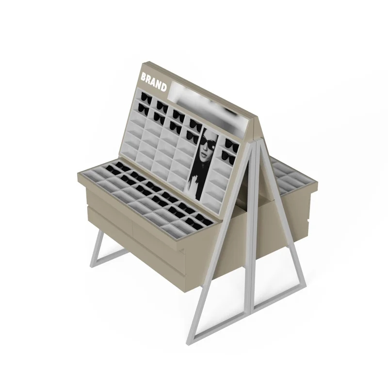 Rotatable Multi-Tiered Eyeglasses Display Rack with Premium Materials for Retail Shops and Showrooms