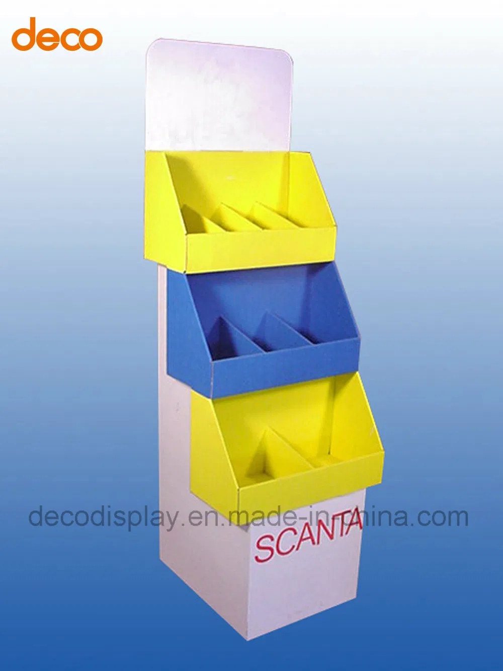 Pop up Cardboard Paper Stacked Display Rack