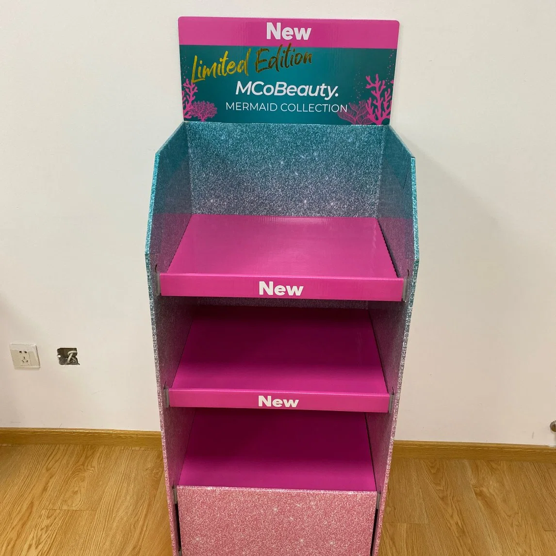 Corrugated Display Stand, 3 Tiers Paper Cardboard Candy Chewing Gum Display Racks