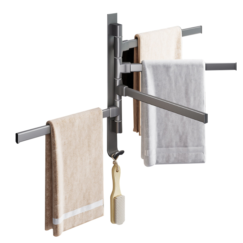 Bathroom Aluminium Rotating Towel Rack