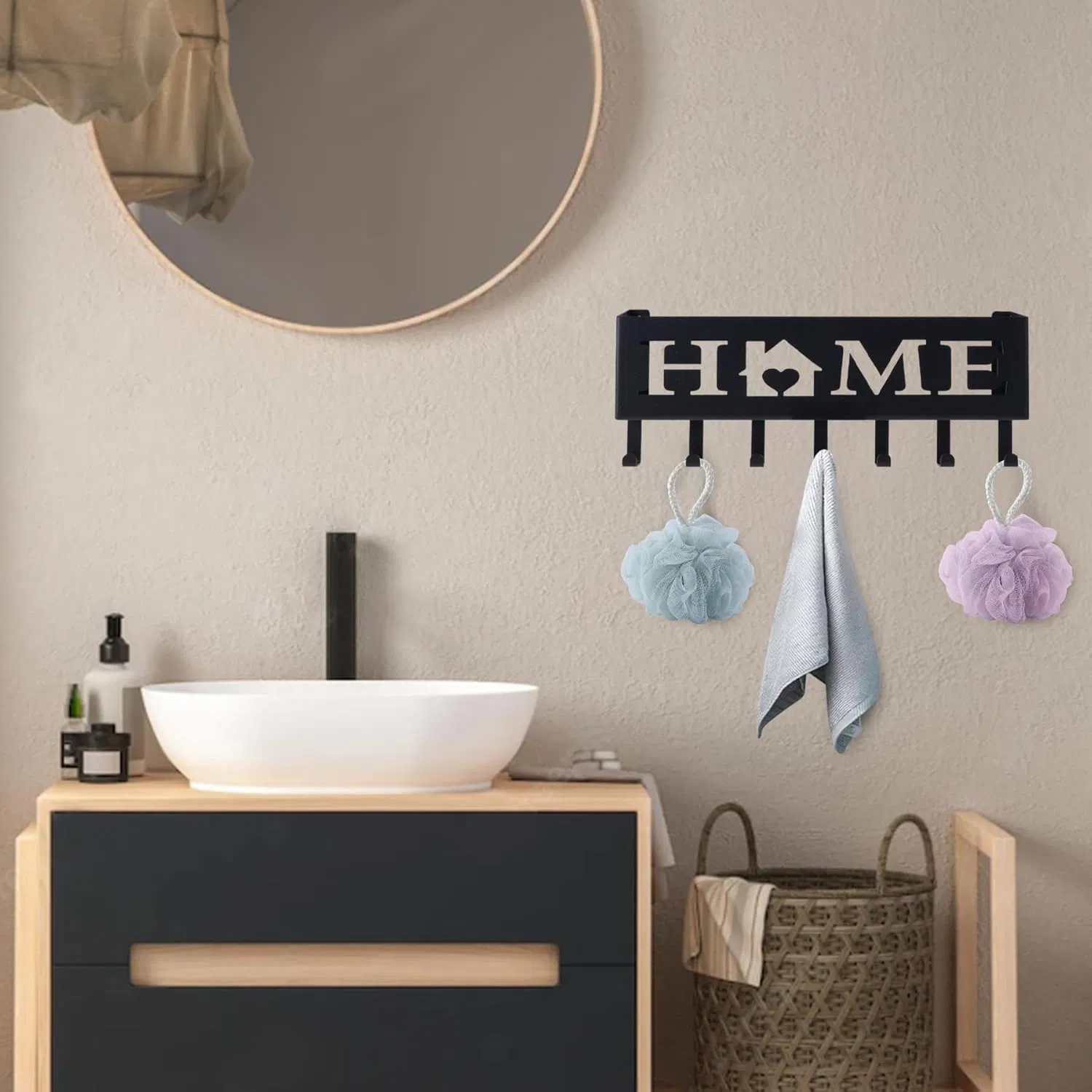 Wall Mounted Mail Organizer Metal Key Rack