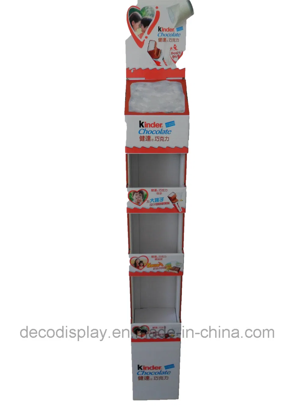Store Pop Cardboard Paper Display Rack for Kinder Chocolate