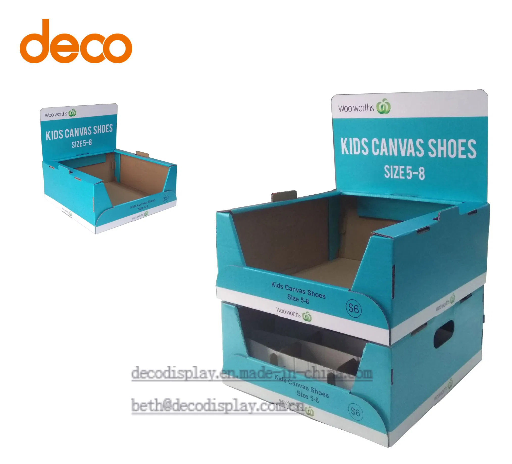 Cardboard Cases Trays Stand Floor Display Rack