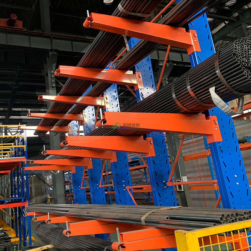 Long Material Rack Steel Shelving System Industrial Pipe Shelf Pipe Storage Tiered Cantilever Racks for Cargo-Storage