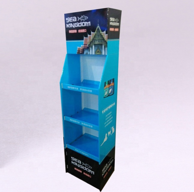 POS Cardboard Retail Display Stand OEM High Quality Pet Food Display Rack Factory Price Lokshun
