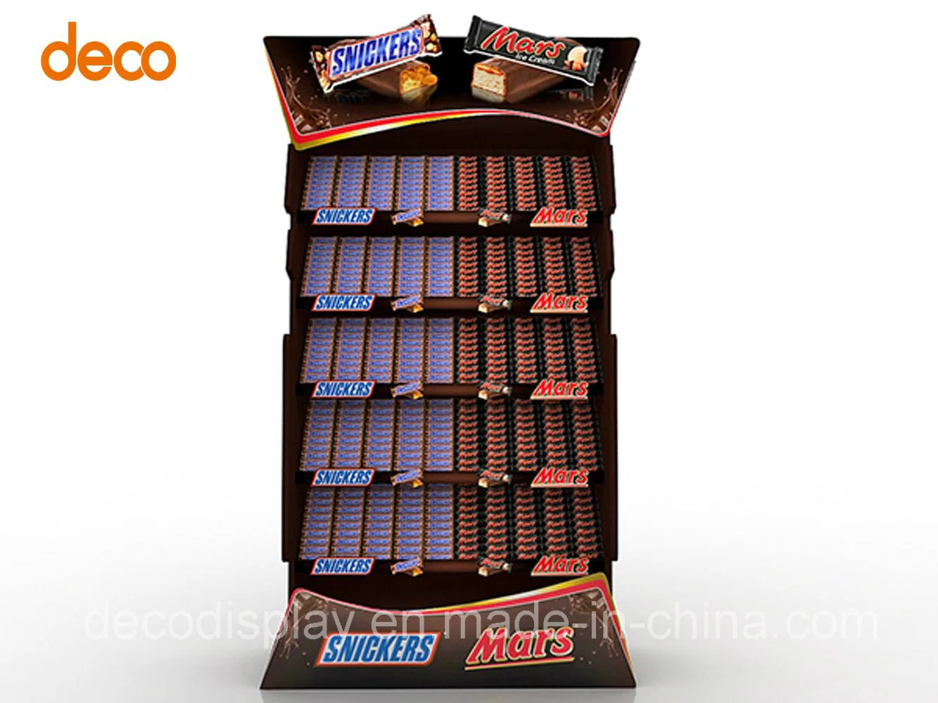 Cheap Price Floor-Standing 5-Tier Cardboard Display Shelf Racks