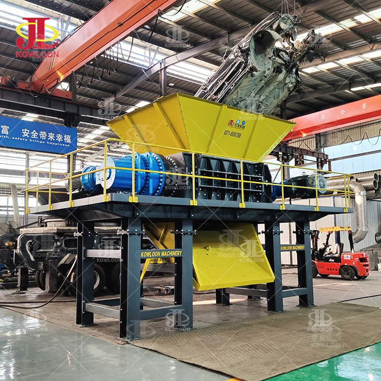 PP PE PVC Scrap Metal Shredding Medical Waste Wood Car Crusher Double Shaft Waste Shredder