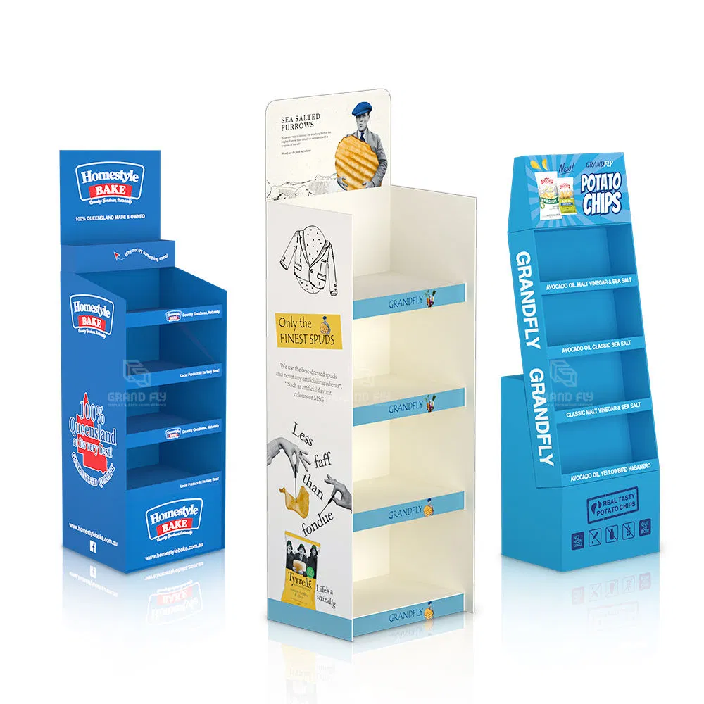 Cardboard Hook Display FSDU POS POP Free Standing Floor Cardboard Pegboard Display Stand Rack with Hooks