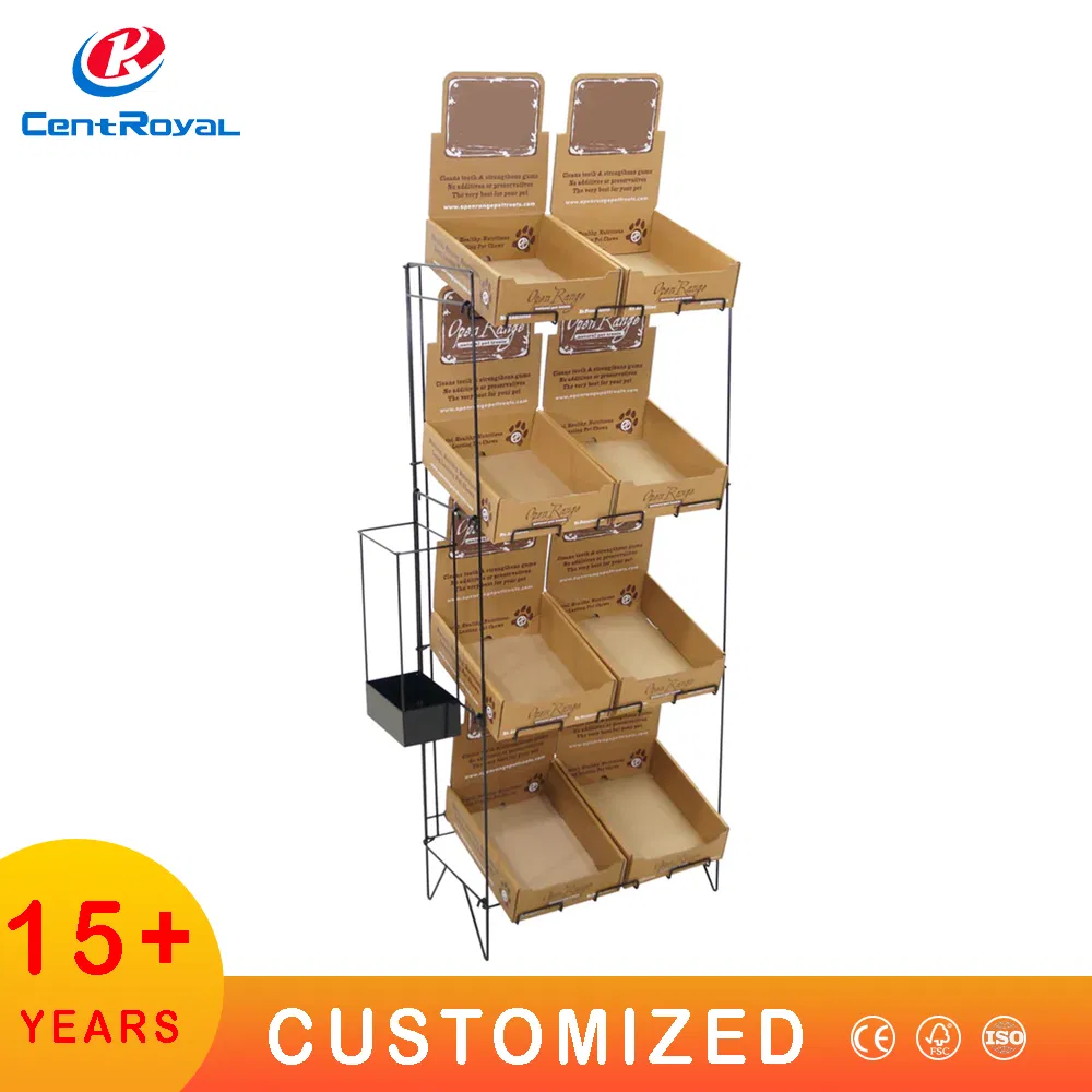 Multi-Functional Metal Display Rack for Pet Supply Organization