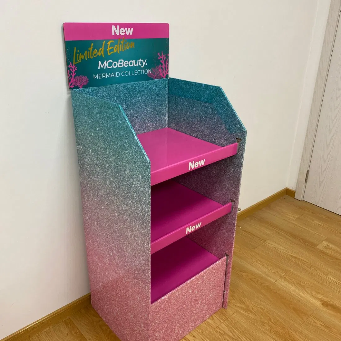 Corrugated Display Stand, 3 Tiers Paper Cardboard Candy Chewing Gum Display Racks