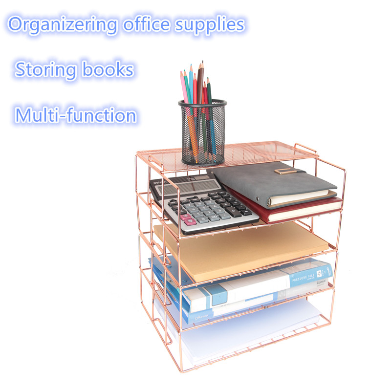 Desk Organizer/ Multilayer Mesh Paper Tray/Office File Organizer/Storage Rack for Desk Accessories