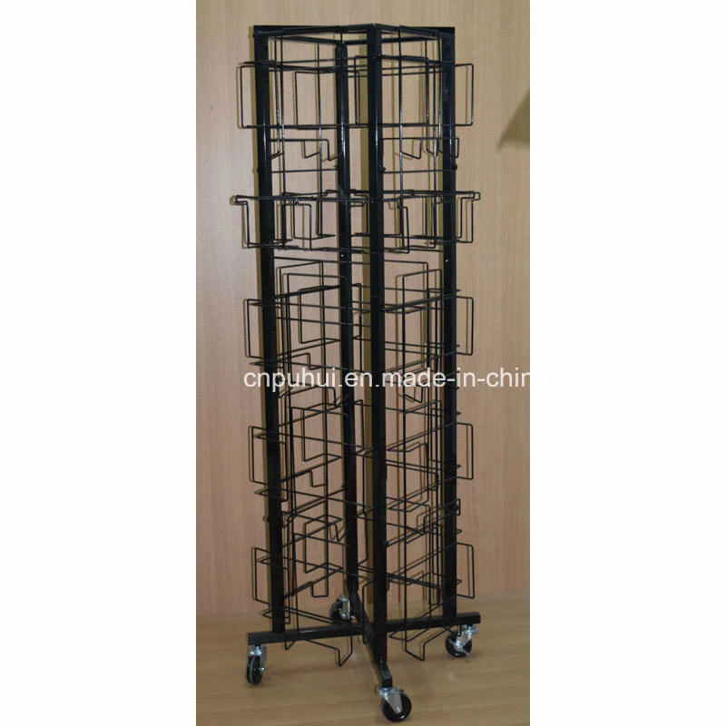 Wire Frame Pocket Metal Floor Standing Catalog Rack (PHC321)