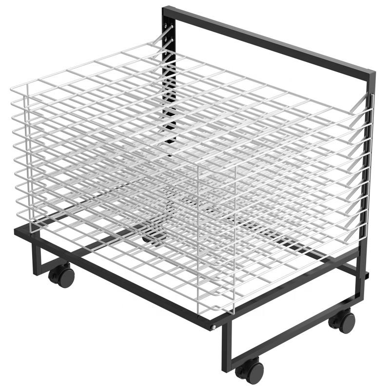 Art Painting Dry Tower Shelf Holder Metal Wire Scrapbook Paper Display Rack Iron Material Wallpaper Display Racks Drying Rack