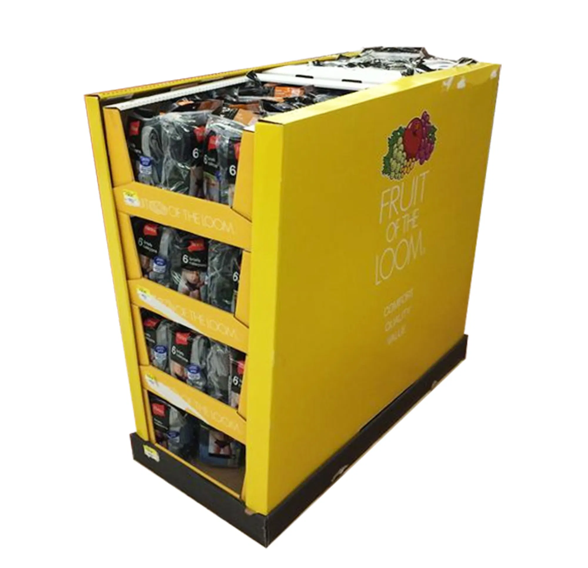 Cardboard Cases Trays Stand Floor Display Rack