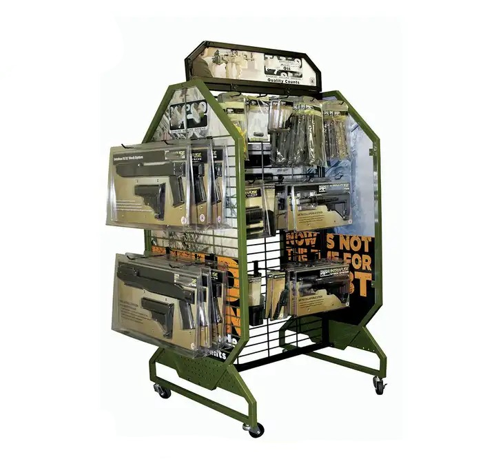 Custom Rotating Socks Display Rack Pop up Merchandising Freestanding Socks Stand Spinner Sock Display Fixture Design