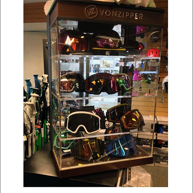 Countertop Cardboard Swimming Ski Sports Goggles Glasses Display Rack Stand Ski Goggle Display Rack for Retail Stores