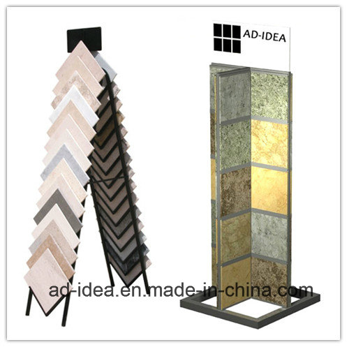 Customize Rotating Style Stone Tile Marble Granite Flooring Showroom Matel Display Rack