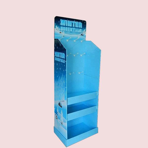 Custom Retail Printed Pop Cardboard Display Rack Corrugated Product Pop Cardboard Floor Display Stands Shelf