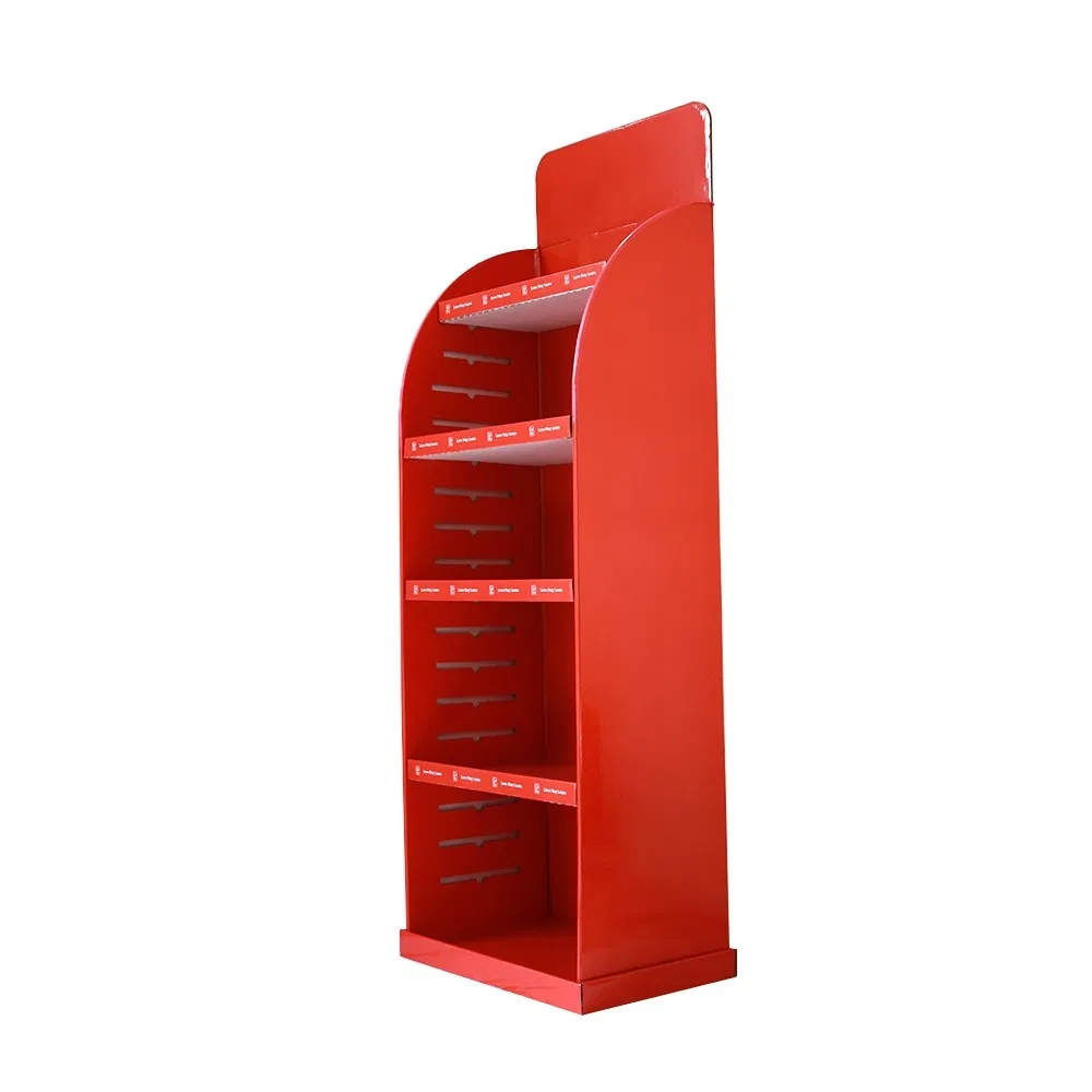 Pop Glossy Cardboard Display Rack for Supermarket