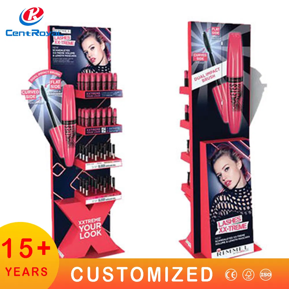 Elegant Cardboard Display Rack for Skincare and Beauty Products