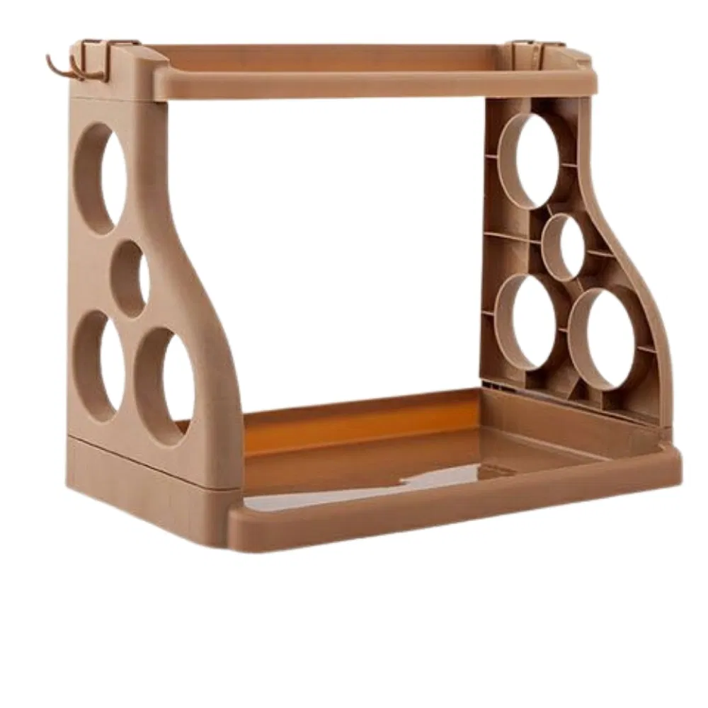 Double Layer Kitchen Shelf Seasoning Condiment and Dishes Rack Wbb29851