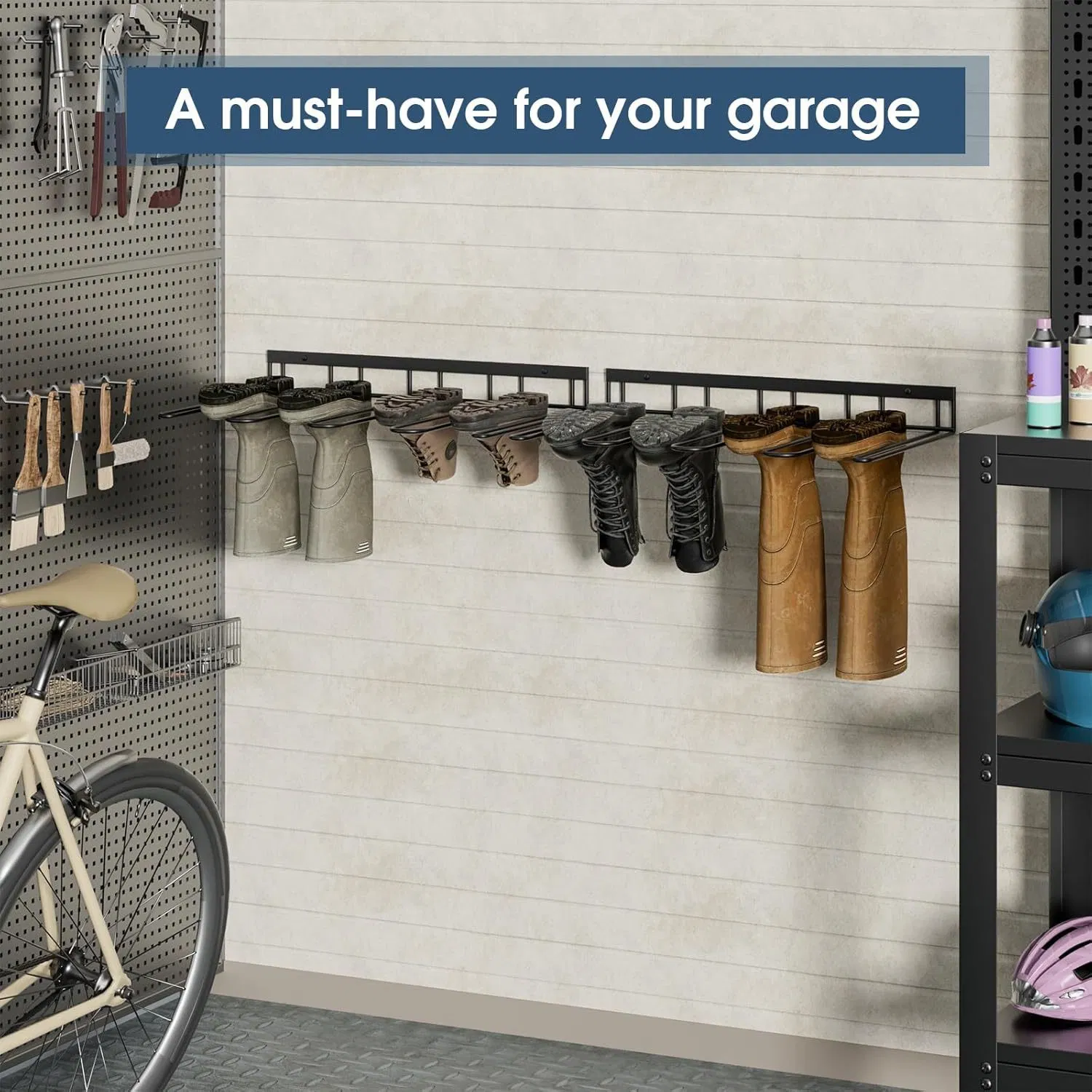 Wall Mounted Heavy Duty Manager Hanging Metal Boot Racks