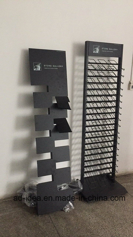 Customize Rotating Style Stone Tile Marble Granite Flooring Showroom Matel Display Rack