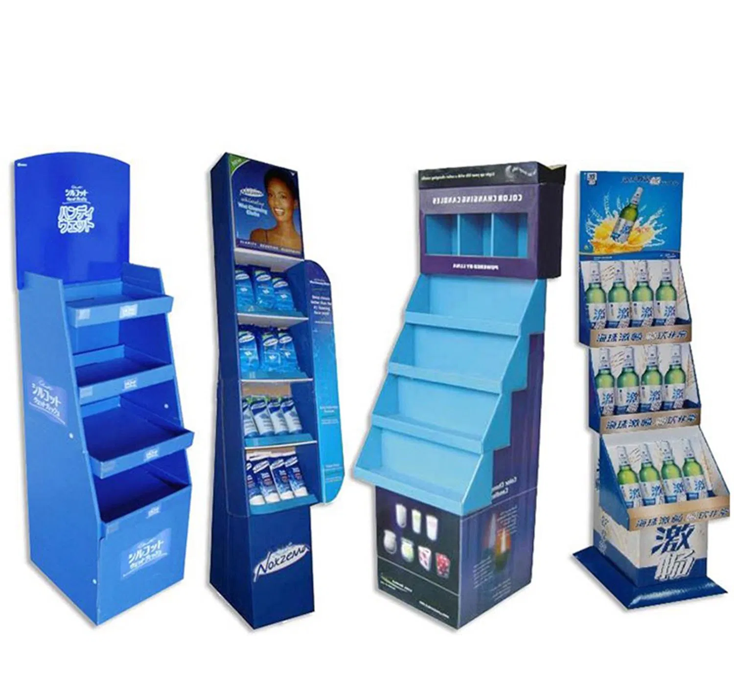 Custom Paper Display Stand Promotional Paper Shelf Leisure Food Rack
