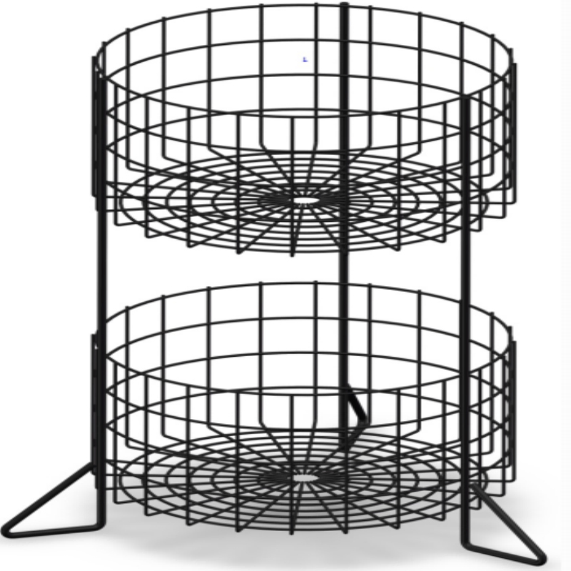 3tiers Metal Display Round Dump Bin Kd Storage Rack