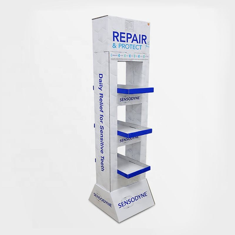 Dental Store Oral Care Products Corrugated Cardboard Display Rack